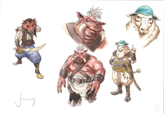 Jeremy | Illustration couleur des pirates, personnages de VESPER par JEREMY | Galerie Napoléon