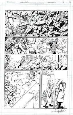 Aaron Lopresti, Matt Banning | Legends of Tomorrow #2 P 7 (Metamorpho Saving Sapphire Stagg And Baby!) 2016 | Romitaman