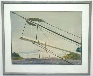 Earl Oliver Hurst - Yachts in Paradise - Painting in Gouache and Watercolor