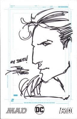 Joe Prado | Clark Kent? Side Profile Ink Art Commission - Signed | Anthony’s Comic Book Art