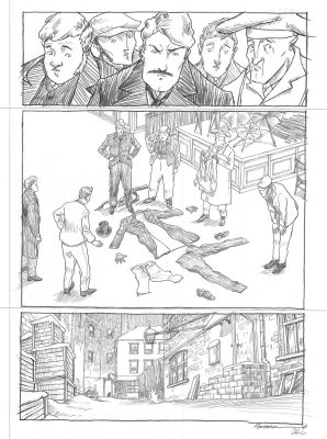 Pontarolo Frédéric | Planche Originale 26 de L’homme invisible crayon sur papier | Galerie Napoléon