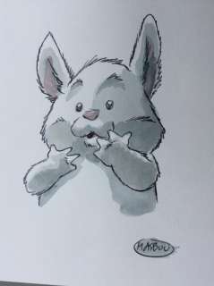 Masbou - Dessin original en couleurs directes | Catawiki