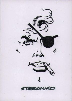Jim Steranko | Nick Fury Sketch Card - Signed | Anthony’s Comic Book Art