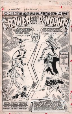 Dick Ayers, Werner Roth - X-Men #25 P.1 - ‘The Power & the Pendant‘ Title Splash - 1966