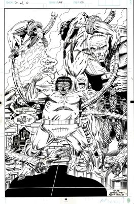 Herb Trimpe, Steve Montano | Guardians of the Galaxy #28 Splash (Cover Scene! Doctor Octopus Defeats the Guardians!) 1992 | Romitaman