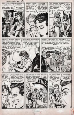 Jerry Robinson | Girl Confessions #24 Pg.4 - the Lonely Nights | Graphic Collectibles