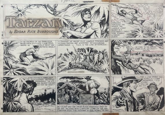 Burne Hogarth | TARZAN Sunday Comic Strip #1011 (7/23/1950) | Shasta/Phoenix