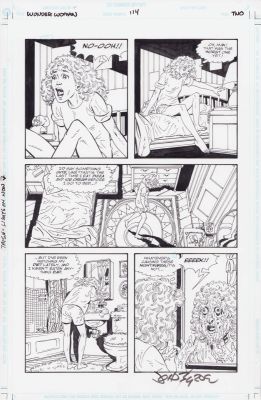 John Byrne | Wonder Woman "Nightmare Alley"- Vanessa Kapatelis - Signed - 1996 Issue 114 Page 2 | Anthony’s Comic Book Art