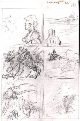 John Buscema | Savage Sword of Conan #206 P 51 (11 X 17 Inch Bronze Age Prelim) | Romitaman