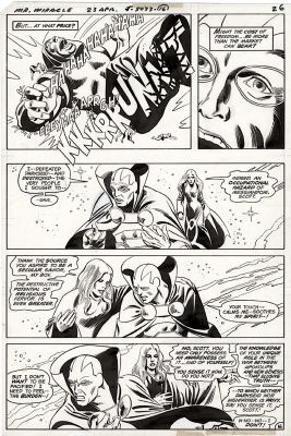 Mike Golden | Golden, Michael - Mister Miracle #23 Pg 16 - Mm Defeats Darkseid, First App. Ethos 1978 | Cool Lines Art