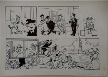 Morjaeu, Luc - Originele halve pagina (stroken 179 t/m 180 - plaat 45 B) - Suske en Wiske - Sterrenrood - (2014) | Catawiki