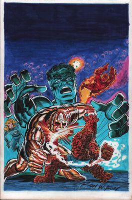 Joe Rubinstein, Ron Wilson | Fantastic Four Color Cover Re-Creation - Signed - 2019 | Anthony’s Comic Book Art