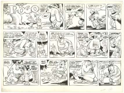 171: Walt Kelly Pogo Sunday 5/23/54 comic art | Russ Cochran