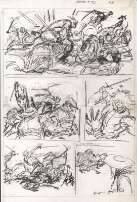 John Buscema | Savage Sword of Conan #32 P 8 (11 X 17 Inch Bronze Age Prelim) | Romitaman