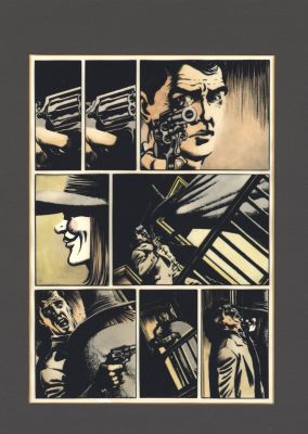 Alan Moore, David Lloyd, Siobhan Dodds | V For Vendetta 3 Pg 15 Painted Blue Line By Siobhan Dodds & David Lloyd Issue 3 Page 15 | BritComicsArt