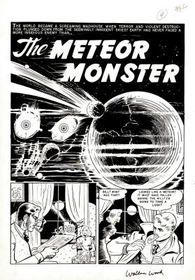 Harry Harrison , Wally Wood | Weird Science #13 Splash (Giant Eyeball Monster Meteors Fly To Earth!) | Romitaman