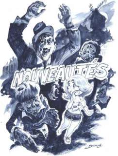 Bertail | "Nouveautés FG" Illustration au lavis d’encre bleu et crayon, signé | Art Richelieu