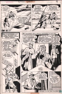 Curt Swan, Vince Colletta | Superman #277 P.4 - Superman & Mr. Mailerway - Signed - 1974 | Anthony’s Comic Book Art