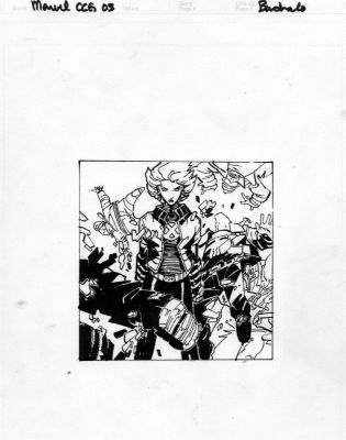 Chris Bachalo | Bachalo, Chris - Marvel Upperdeck Vs Ccg Game Card Jean Grey Ala Quitely. 2003 | Cool Lines Art