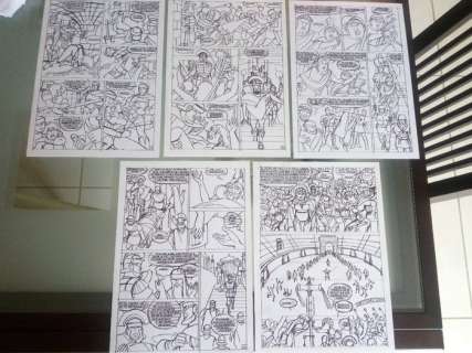 Mitton, Jean-Yves - Lot de 5 pages préparatoires (p.13-26-40-41-44) - Messalina 6 | Catawiki