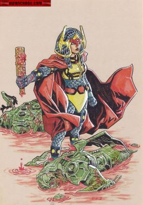 Eric Zawadzki | Big Barda Illustration | Kwan Chang
