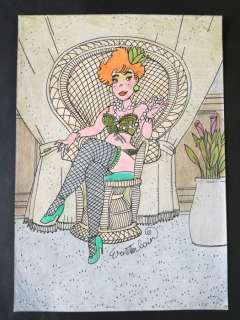 Wasterlain, Marc - Dessin original en couleur - Jeannette Pointu d’apres Sylvia Kristel: Emmanuelle | Catawiki