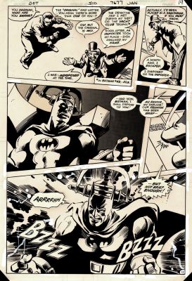 Gene Colan Klaus Janson | Detective Comics #510 P 17 (Dynamic Page with Batman Screaming As the Prisoner of the Mad Hatter!) 1981 | Romitaman