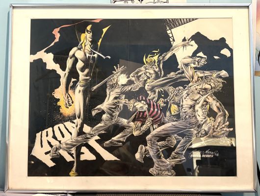 Rudy Nebres | Iron Fist Framed Pinup/Proposal Art? - Signed - 1976 | Anthony’s Comic Book Art