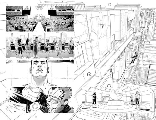 Xermanico | DC KO #01 P. 20-21 (Monoprint / AP) | Black Diamond