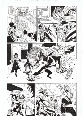 Paul Davidson – X-Force – 42p10 – Colossus Wolverine Domino Beast Sage | Berserker Art