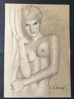 Renaud - Dessin original crayon gras et pastels - Jessica Blandy | Catawiki