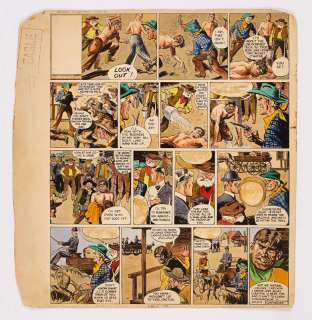 Riders of the Range original artwork drawn and painted by Angus Scott for Eagle… | Comic Book Auctions ltd