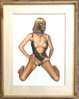 Hajime Sorayama - Untitled" Gag Erotica Fetish Beauty Painting ** Hajime Sorayama C. 1994 (Nsfw)