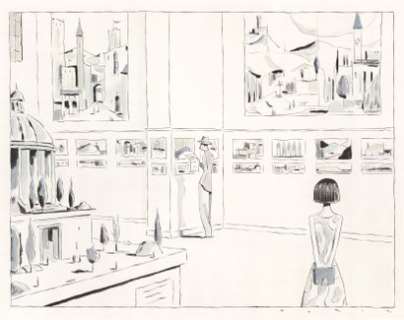 François AVRIL (né en... - Lot 3 - Le voyage en Italie Acrylique et Encre de Chine sur...