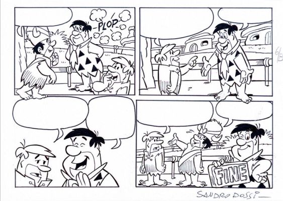 Sandro Dossi | Lot 67 - Tavola originale - Flintstones - “Guida al risparmio” | Finarte