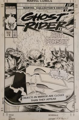 John Hebert, Bill Anderson | Ghost Rider Hot Pursuit Kay-Bee Collector’s Edition #1 (1993) Cover - John Hebert & Bill Anderson | ComicArtFans Classifieds