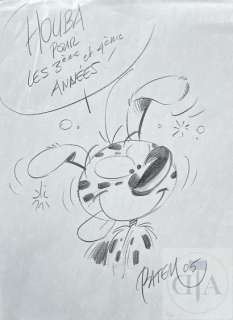 Batem/Dessin original illustrant le Marsupilami avec… | Dagoty