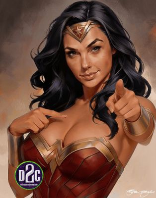 Comic Art One of a Kind Acrylic Painting /Wonder Woman | eBay US (Buy It Now)