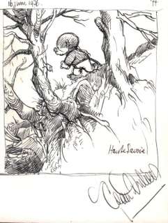 Dulieu, Jean (Oort, Jan van) - Originele tekening - Paulus de Boskabouter - Wandeling door het Bos - (1976) | Catawiki