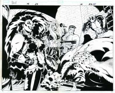 Ian Churchill, Scott Hanna, Scott Hanna, Scott Hanna, Scott Hanna, Scott Hanna, Scott Hanna, Scott Hanna, Scott Hanna, Randy Elliott, Mark Farmer, Mark Farmer, Mark Farmer, Mark Farmer, Mark Farmer - Hulk (2008): Issue 16, Pages 22-23