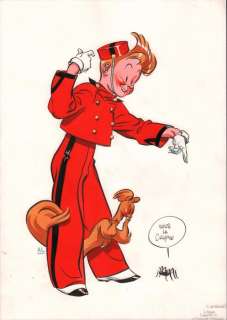 Severin, Al - Originele tekening in kleur - Spirou & Spip  - (2015) | Catawiki