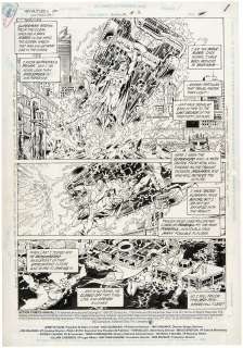 "SUPERMAN" ANNUAL #3 COMIC BOOK PAGE ORIGINAL ART BY BRYAN HITCH. | Hake’s