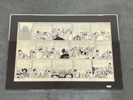 Lithographie TINTIN, planche inédite de la bande… | Rops