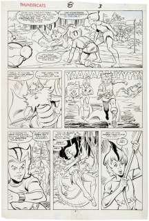 "THUNDERCATS" #8 JOSE DELBO COMIC BOOK PAGE ORIGINAL ART. | Hake’s