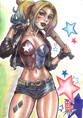 Angel Bazal | Harley Quinn - ALWAYS READY / Bazal. 8,3x11,7 in. | Raremarq (Buy It Now)