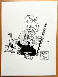 Stan Sakai | Stan Sakai Signed 2021 Usagi Yojimbo & Spot Original Art! | ComicArtFans Classifieds
