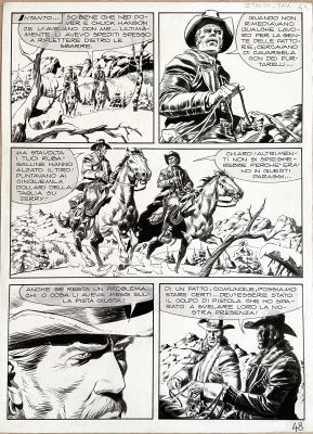 Gianluca Cestaro | Original page for Tex. Cm. 24x33. Ink. Mint. Code 2025. | Segni e Disegni