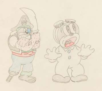 A Beans "The Phantom Ship" Production Drawing. | Van Eaton Galleries