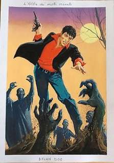 Dylan Dog - Severino Baraldi - original illustr. "L’alba dei morti viventi" - Page volante | Catawiki