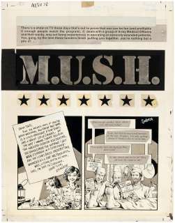 "CRACKED" #115 COMPLETE "M.U.S.H." MAGAZINE STORY ORIGINAL ART SPOOFING "M.A.S.H." | Hake’s